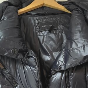 BCBGMAXAZRIA Shiny Black Puffer Jacket